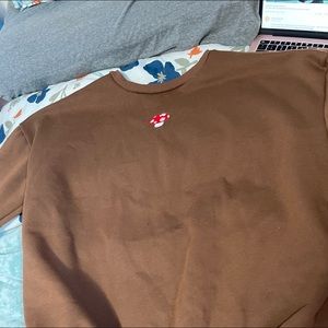 Mushroom crewneck sweat shirt